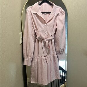 SHEIN Pink Button-Up Dress